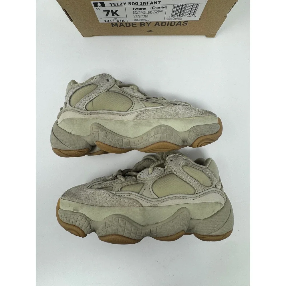 Adidas Yeezy 500 Infant Stone Tan Suede Sneakers FW4849 Size 7K